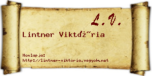 Lintner Viktória névjegykártya