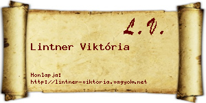 Lintner Viktória névjegykártya